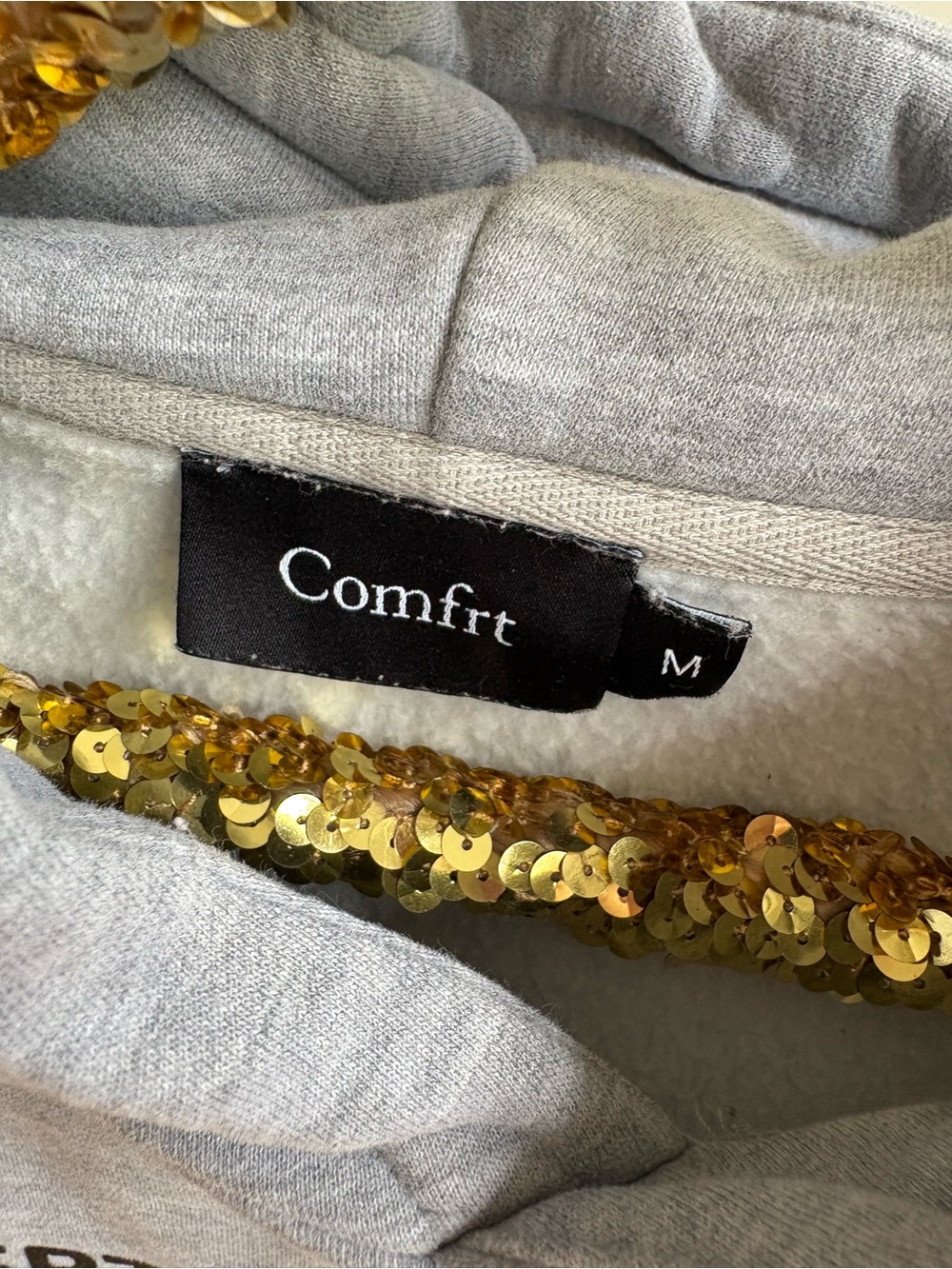 COMFRT Coordinate Hoodie Size Medium in Stone Unisex Oversized Heavyweight - Picture 7 of 12